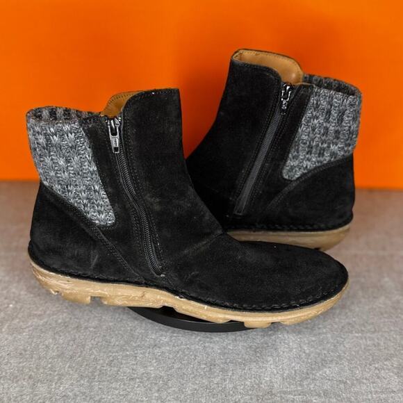 ONFOOT Silken Boot Black Grey Knit Sweater Size 9.5 EU 41 - Picture 3 of 6